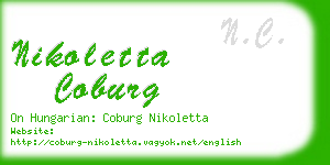 nikoletta coburg business card